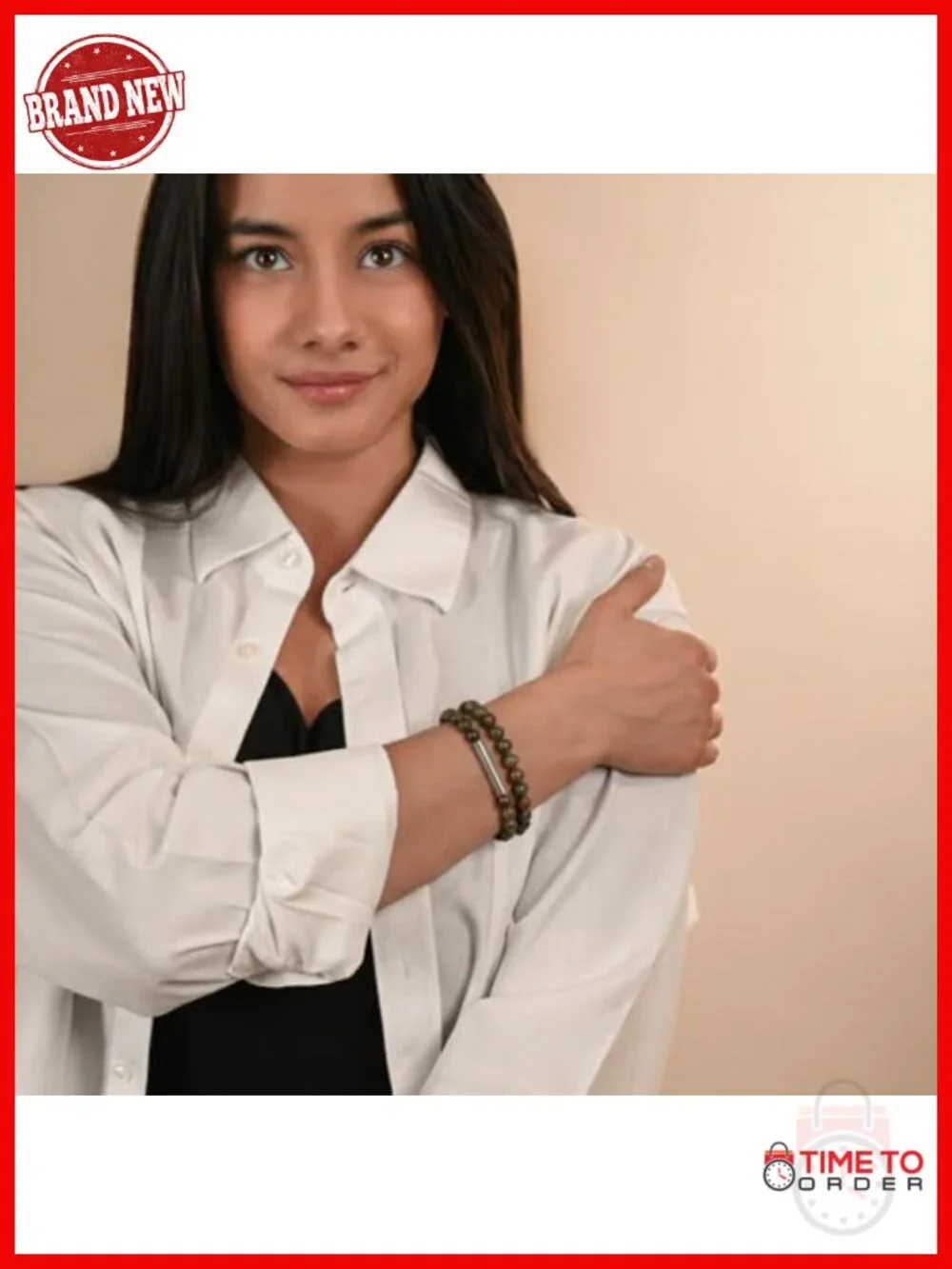 21st Birthday Gift Bracelet with Hidden Message Capsule - Stretch Fit Stainless